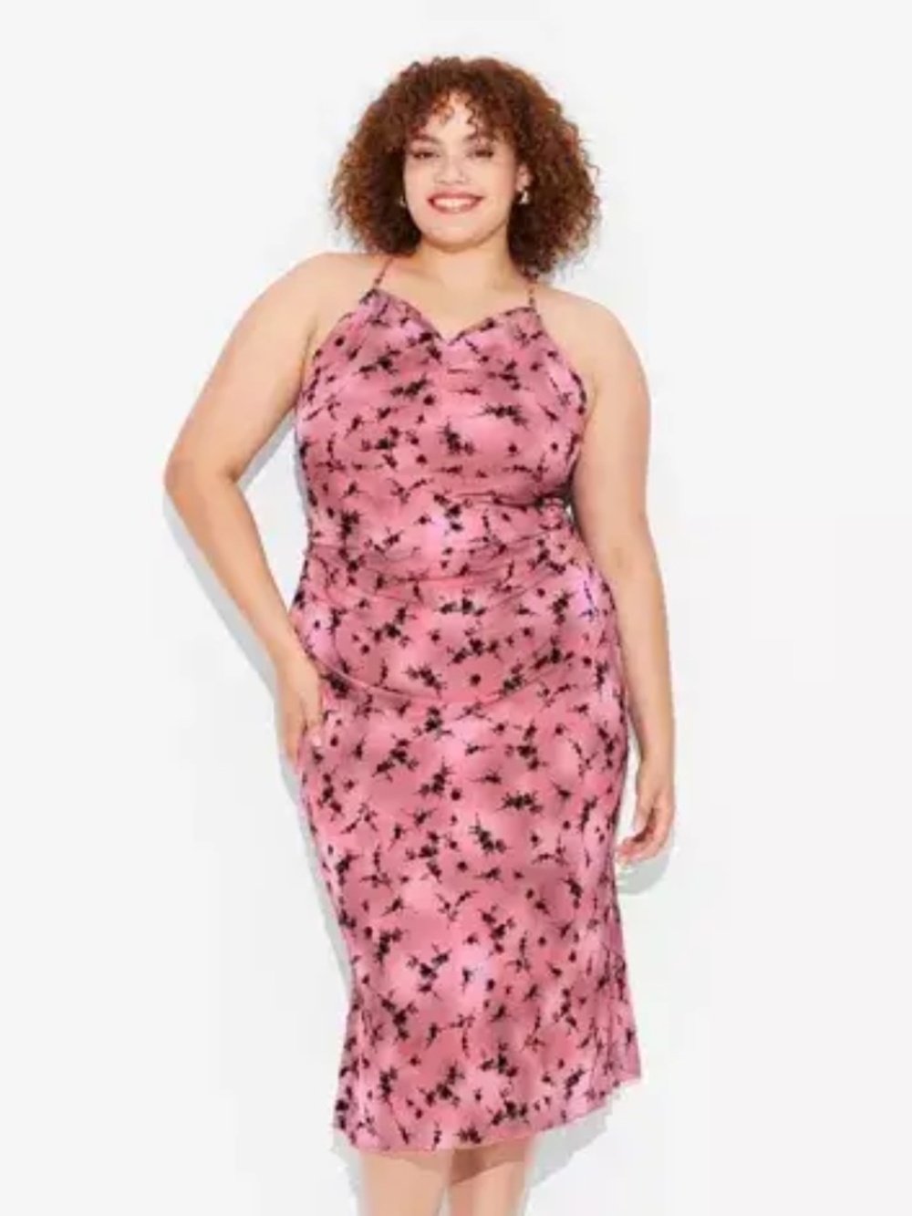 Wild Fable High Neck Mesh Midi Slip Dress Size L